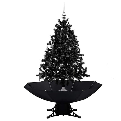 Vidaxl Christmas Snowing avec parapluie 140 cm PVC noir