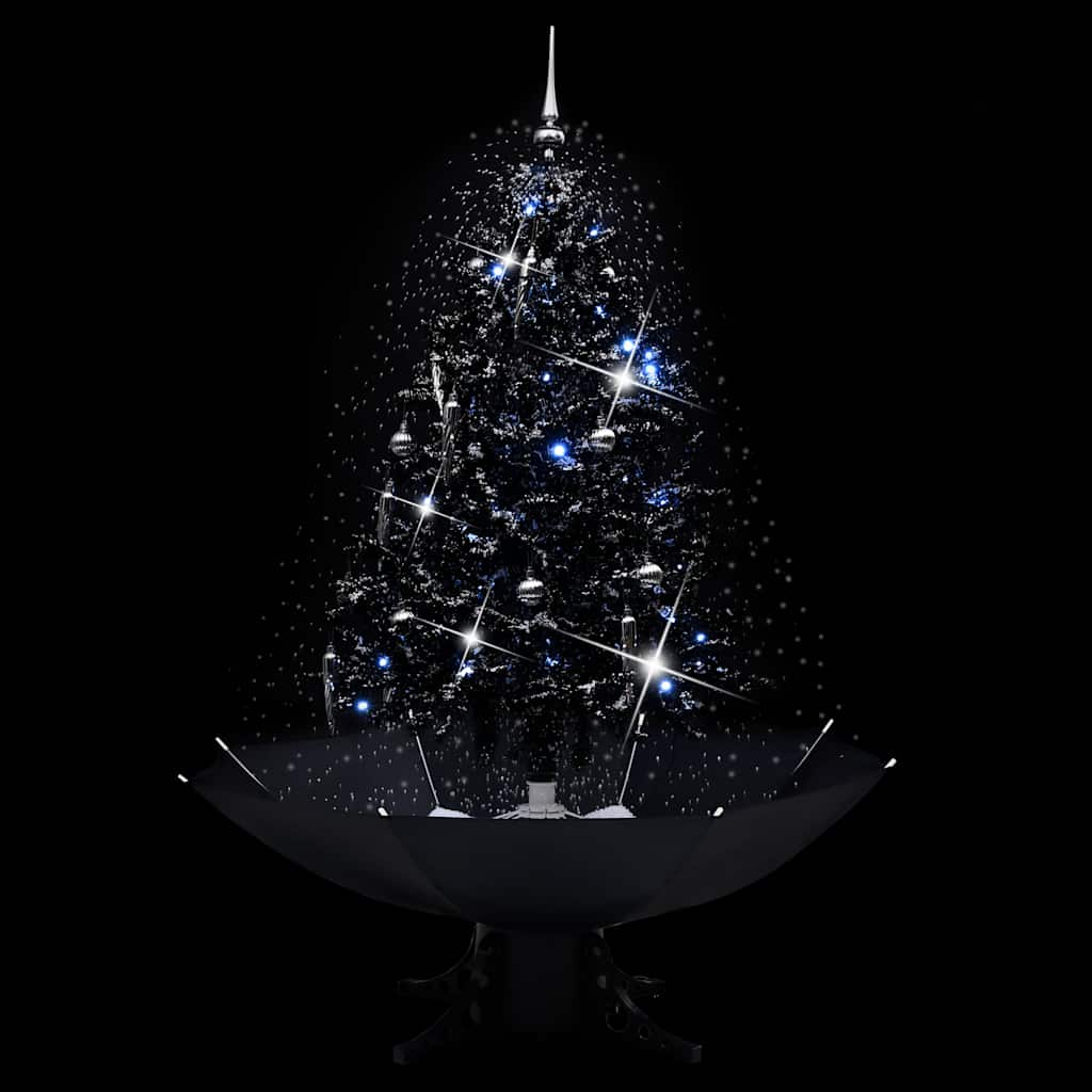 Vidaxl Christmas Snowing avec parapluie 140 cm PVC noir
