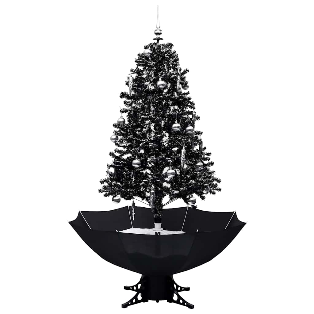 Vidaxl Christmas Snowing avec parapluie 170 cm PVC noir