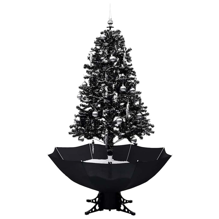 Vidaxl Christmas Snowing avec parapluie 170 cm PVC noir
