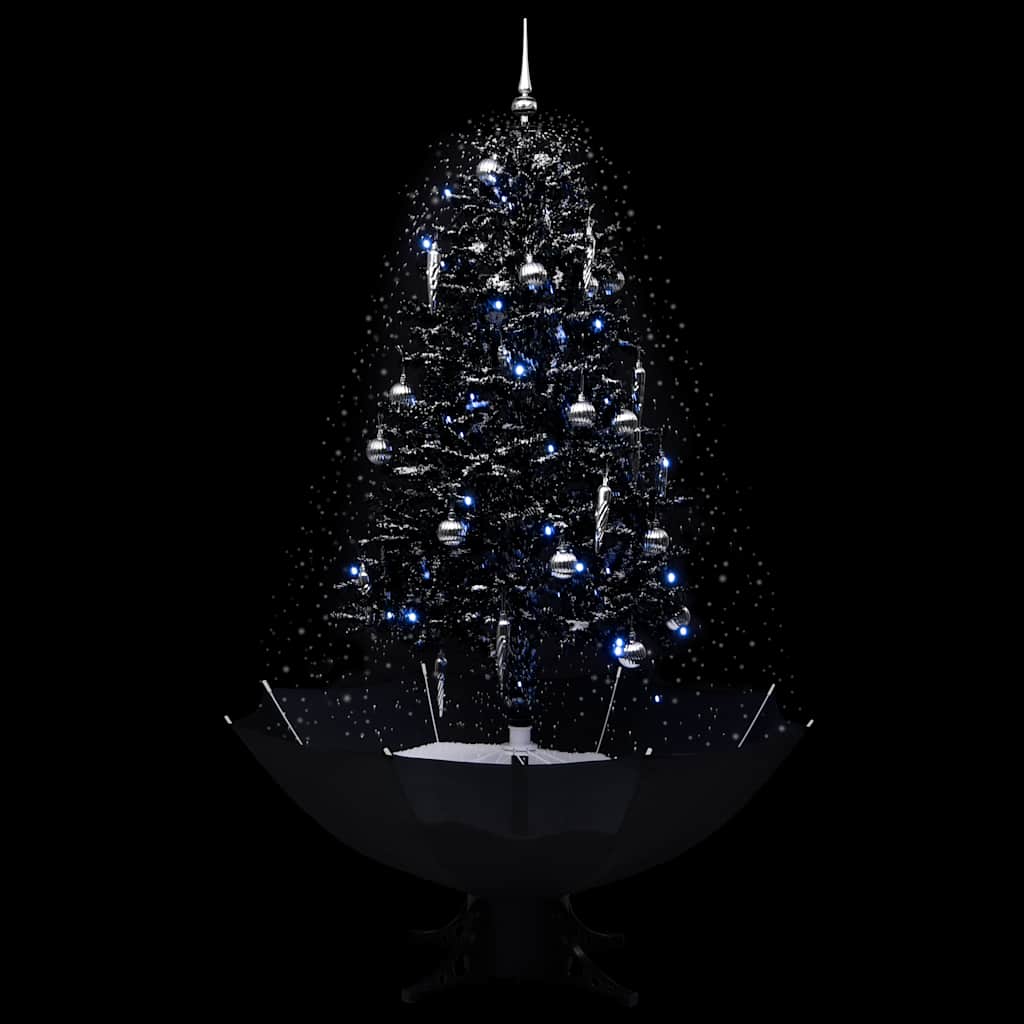 Vidaxl Christmas Snowing avec parapluie 170 cm PVC noir