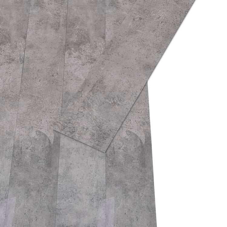 Planches de plancher vidaxl non auto-adhésive 5,26 m² 2 mm de ciment PVC marron
