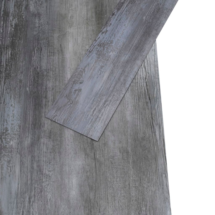 Planchers Vidaxl non auto-adhésif 4,46 m² 3 mm en PVC gris brillant