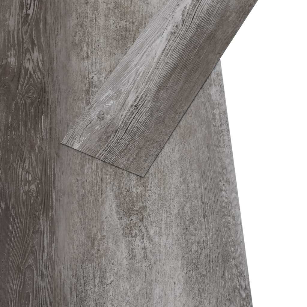 Planches de plancher vidaxl non auto-adhésive 4,46 m² 3 mm en PVC Bois rayé