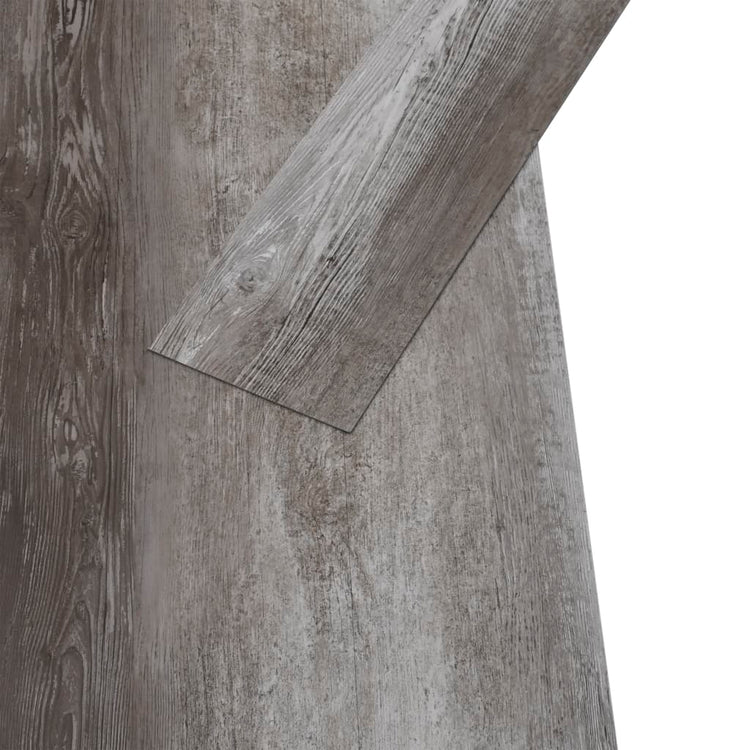 Planches de plancher vidaxl non auto-adhésive 4,46 m² 3 mm en PVC Bois rayé