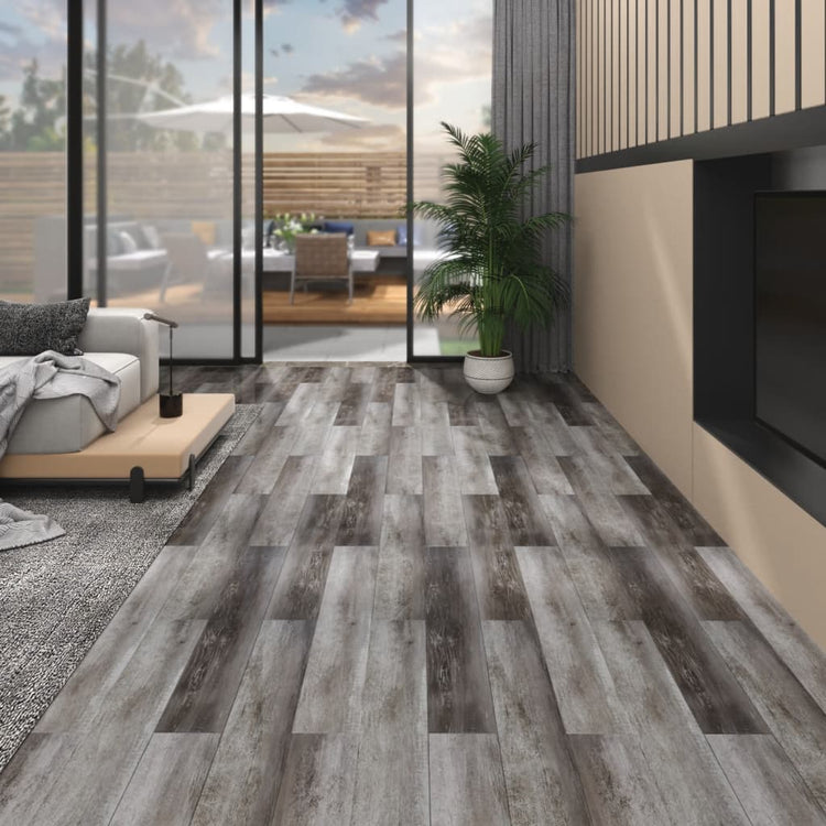 Planches de plancher vidaxl non auto-adhésive 4,46 m² 3 mm en PVC Bois rayé
