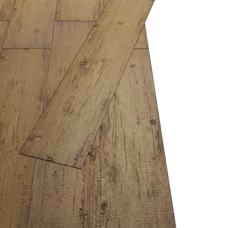 Planchers Vidaxl non auto-adhésif 4,46 m² 3 mm en PVC Brown