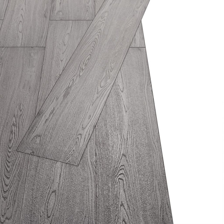 Planches de plancher vidaxl non auto-adhésive 4,46 m² 3 mm en PVC gris foncé