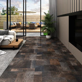 Vidaxl Floorboards auto-adhésif 5,11 m² Structure en bois en PVC marron - afbeelding 1
