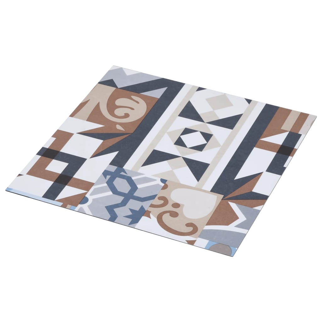 Planchers de plancher vidaxl auto-adhésif 5,11 m² motif monochrome en PVC