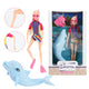 Lauren Teenage Diver avec Dolphin aux paillettes