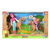 Chevaux à chevaux d'équitation jeu ensemble 2 poupées + chevaux