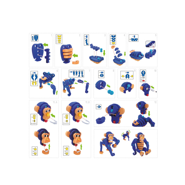 TOI-TOYS TOI-TOYS Craft Puzzle AAP Junior 25,8 cm bleu 59 pièces