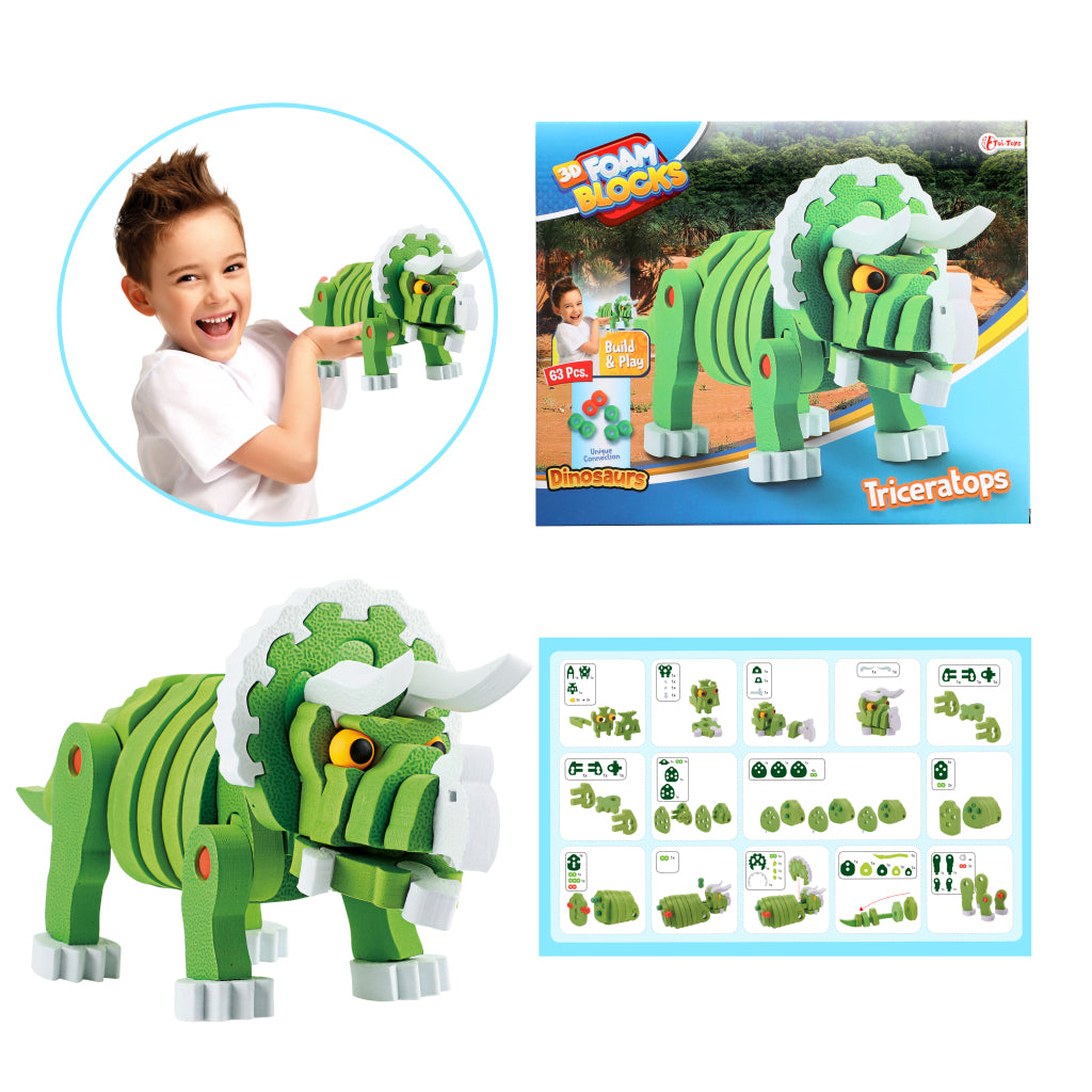 TOI-TOYS TOI-TOYS Craft Puzzle Tricera Junior 25,8 cm Green 59 pièces