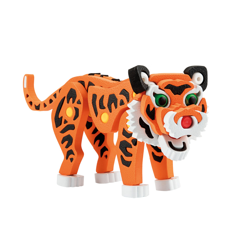 Toi-toys toi-toys 3d puzzle tigre junior 31,5 cm mousse orange 121 pièces