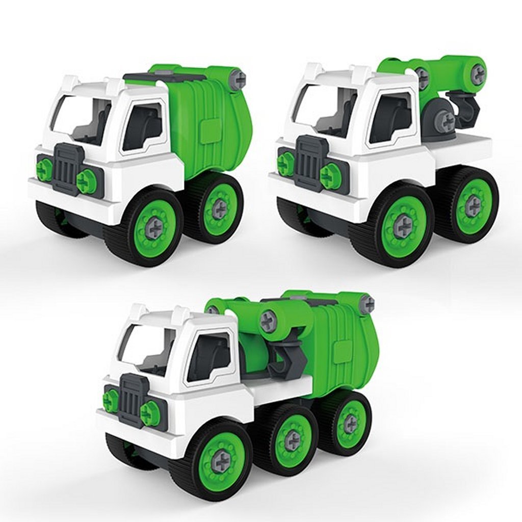 Camions de camions de voitures 3in1 camion à ordures