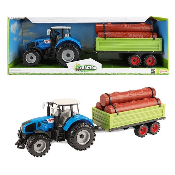 Tracteur tracteur tracteur avec tronc de remorque et arbre Fritie 20cm