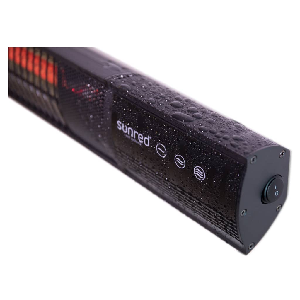 Sunred Sunred mur chaud diamant foncé 2500 W en or rose carbone noir