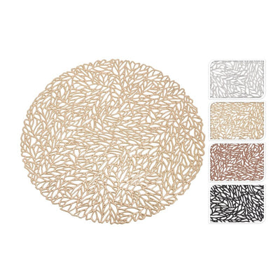 Placemat divers 35 cm round 4 couleurs différentes