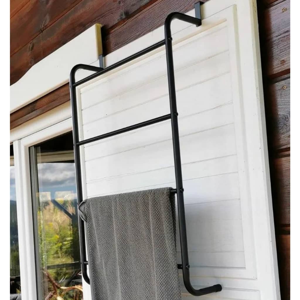Solutions de salle de bain solutions de salle de bain porte-serviette de porte métal noir
