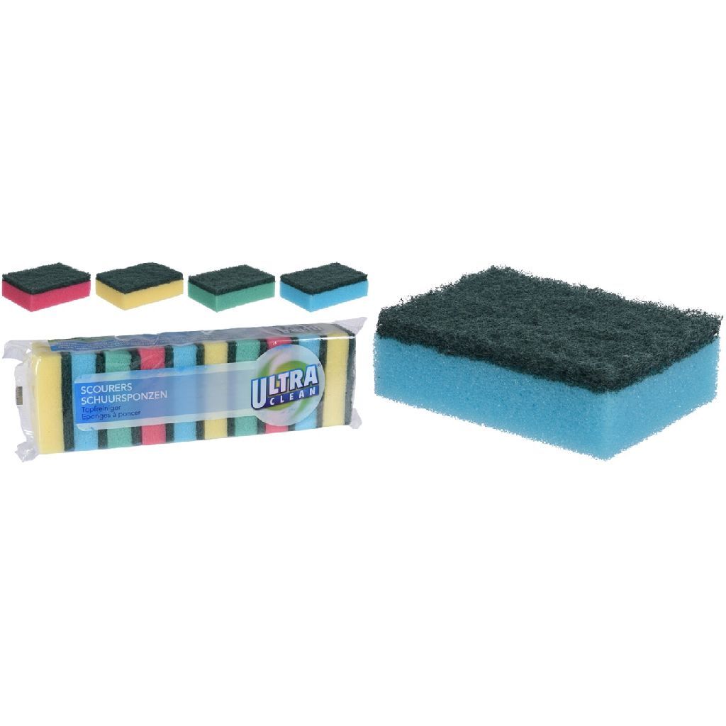 Éponges à récurer ultra propres 8x5x2,5 cm 10 pièces