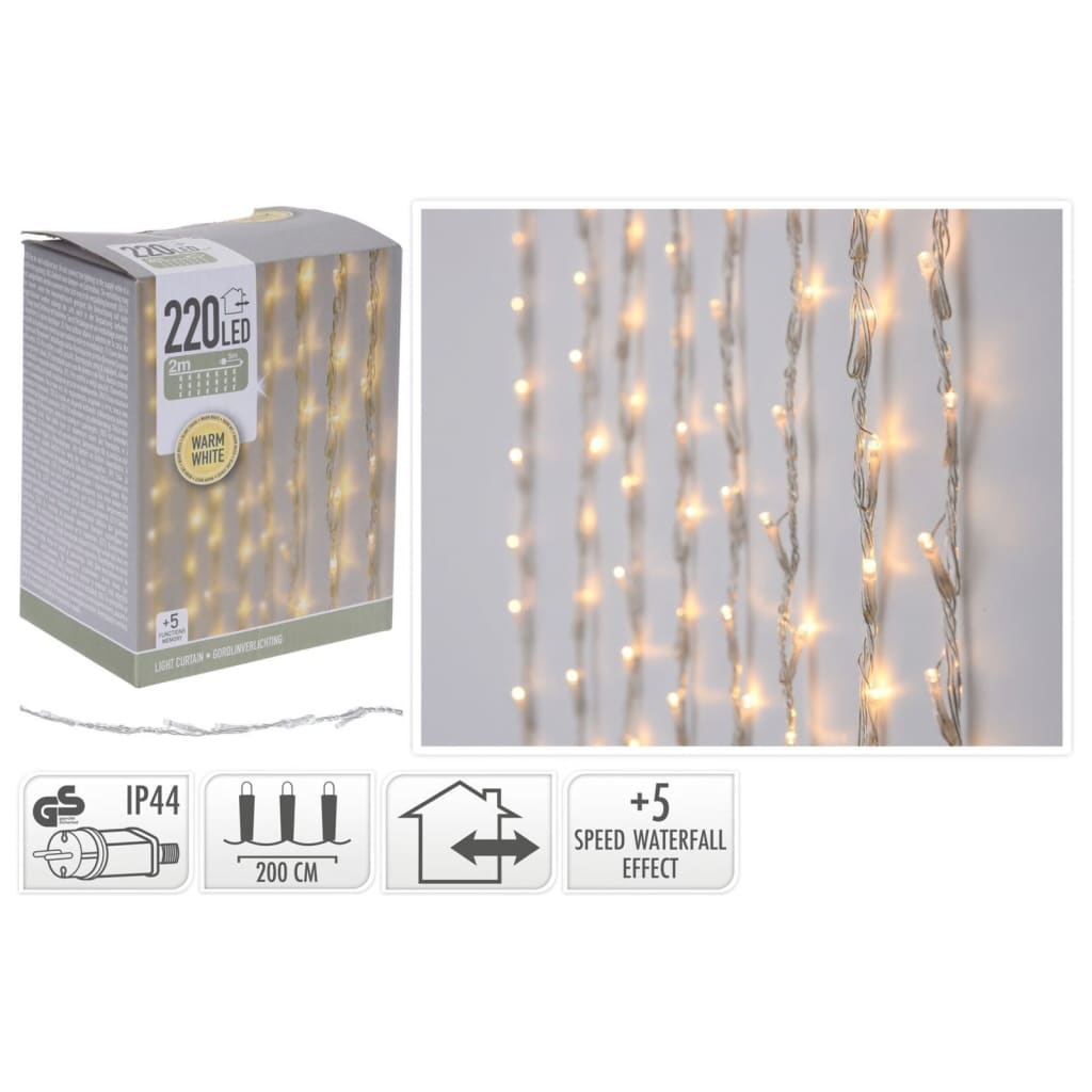 Ambiance Ambiance Light Curtain avec 220 LED
