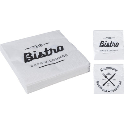 BASIC NAPKINS Bistro Design 20 pièces blanches