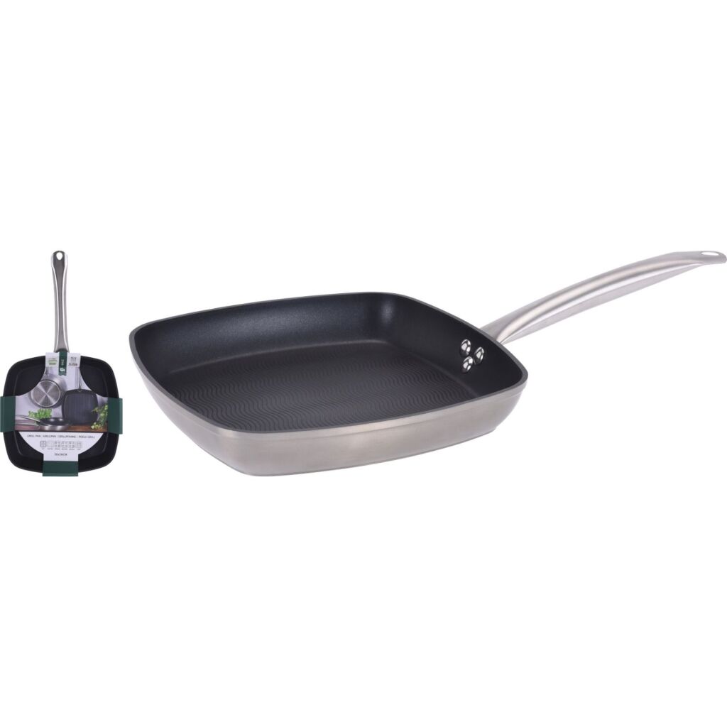 Excellent ustensiles ménagers Grill Pan 26 cm argent