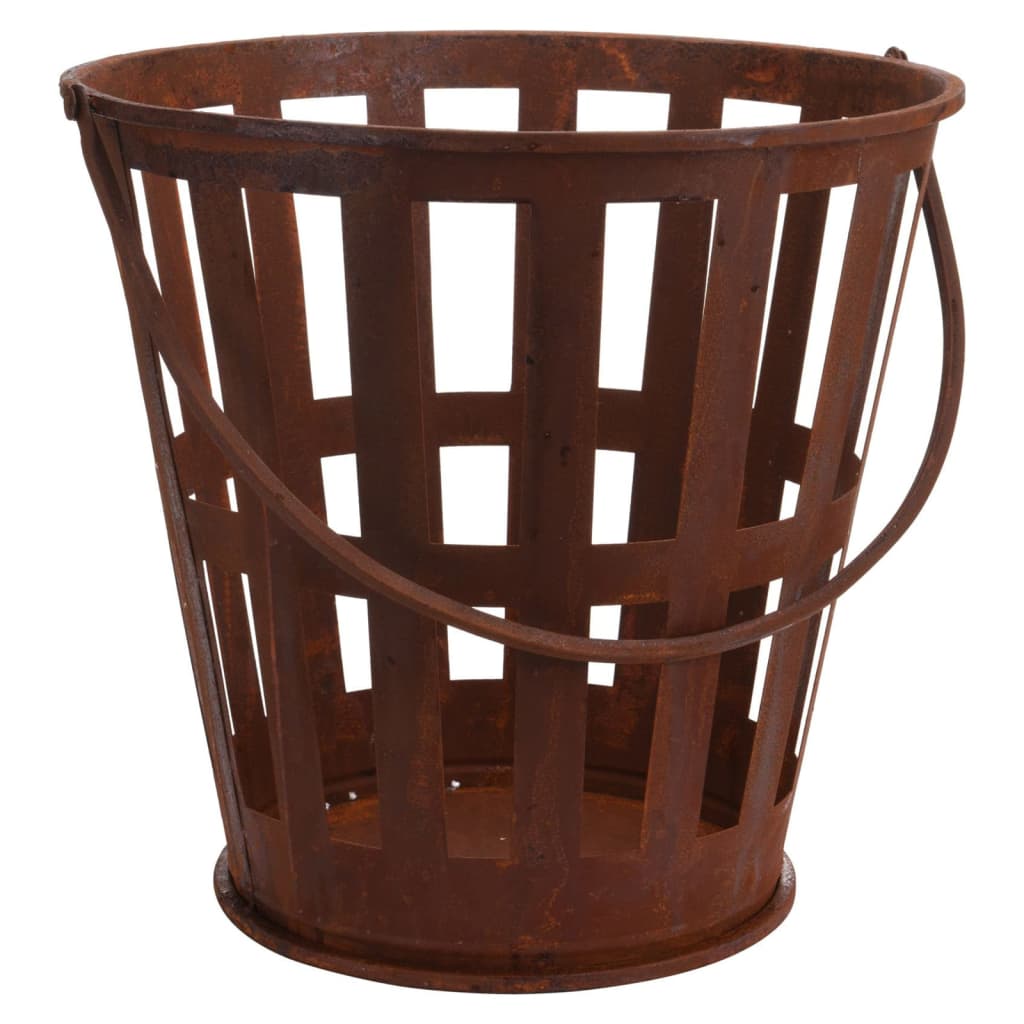 Progarden Progarden Fire Pit avec une poignée de rouille métallique -colore