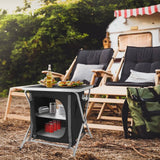 Redcliffs Camping Cabinet pliable 60x45x64 cm noir - afbeelding 1