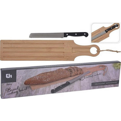 Excellente planche à pain en bois de vaisselle avec couteau à pain