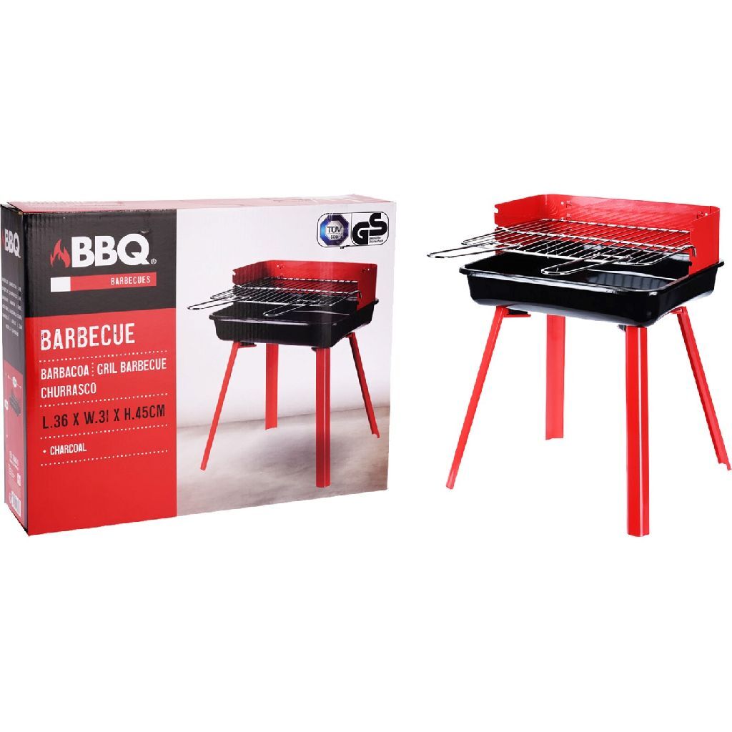 BBQ click inn barbecue 36x31x45 cm rouge noir