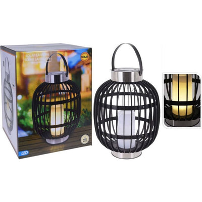 Progarden Progarden Lanterne avec bougie solaire a mené à 35 cm noir