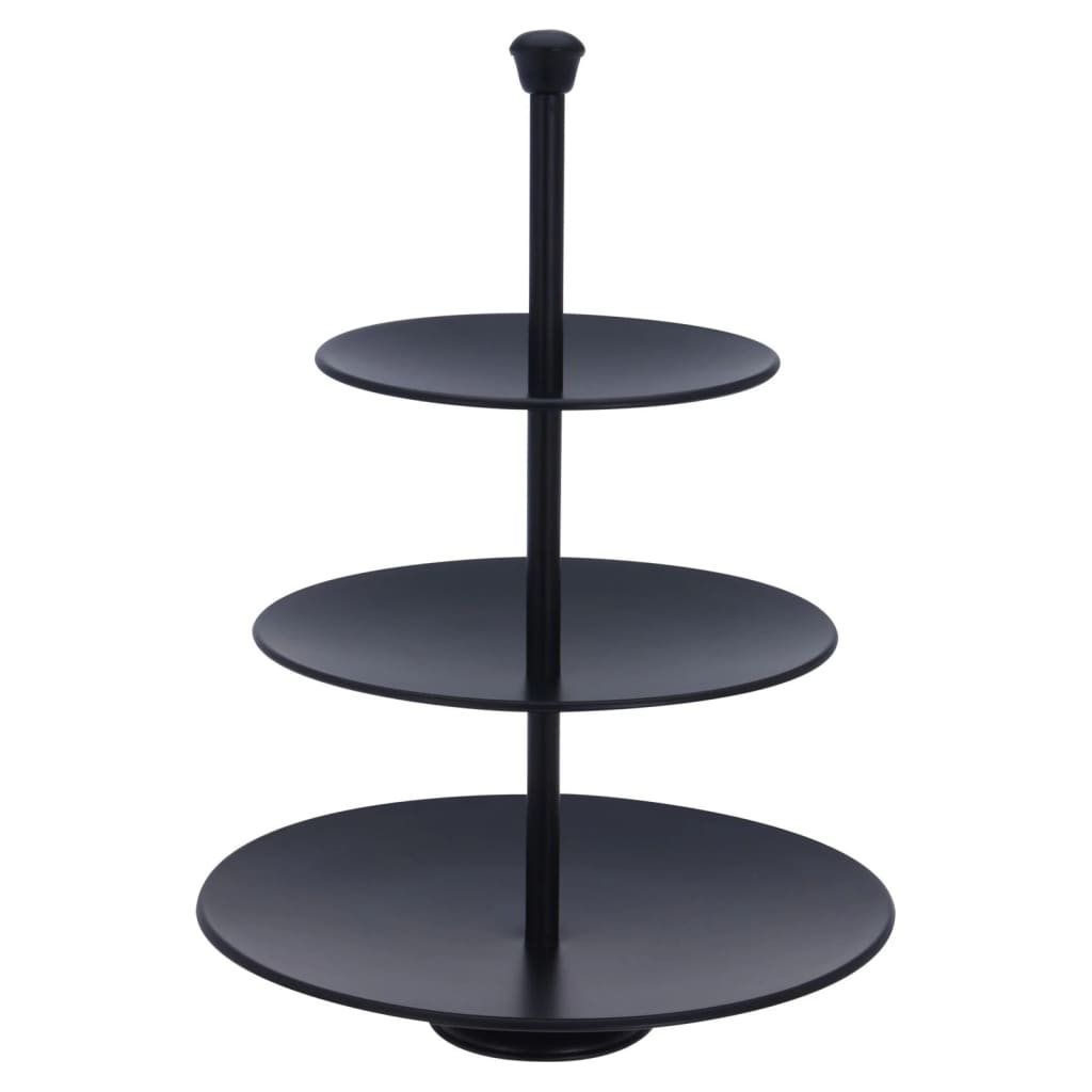 Excellent ustensine ménage etagère 3-laags 36,5 cm noir mat