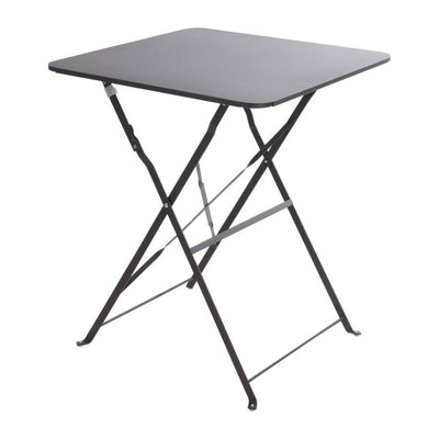 Excellente table pliante d'articles ménagers 60x60x71 cm anthracite