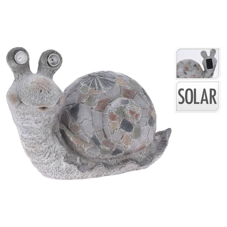 Progarden Progarden Garden Decoration Snail avec l'éclairage solaire MgO