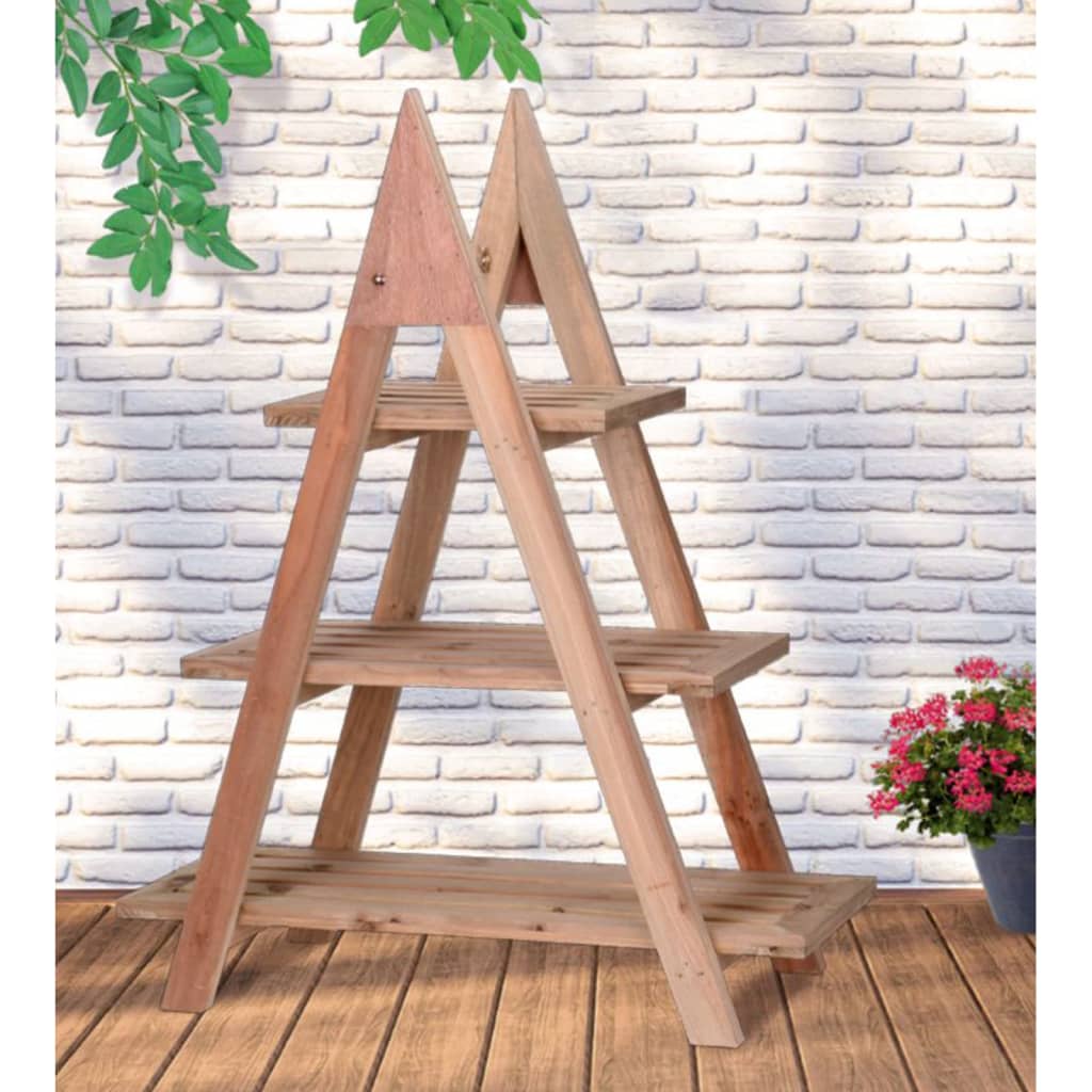 H-S Collection H S Collection Plant Rack avec 3 niveaux 48x32x79 cm Bois