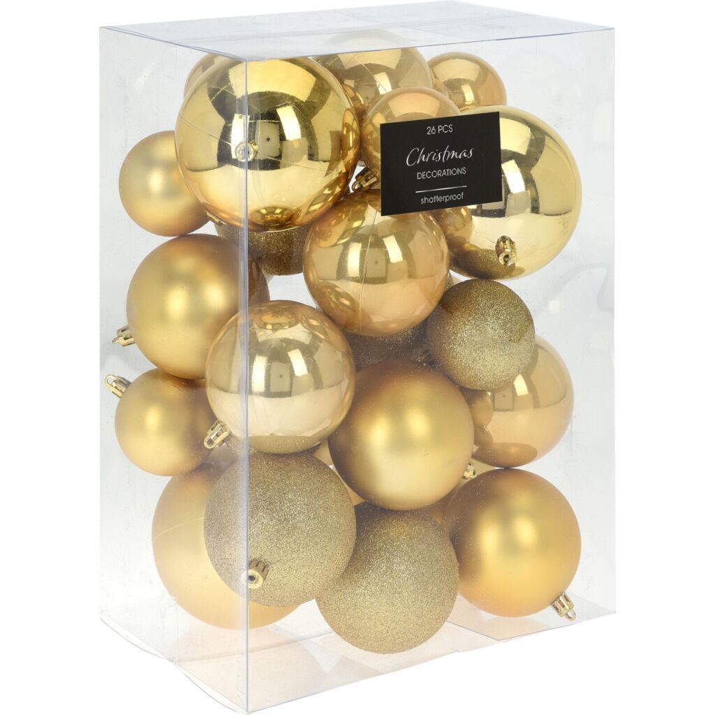 Autres marques Boules de Noël 26 pièces Gold
