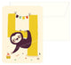 Carte anniversaire Bora+enveloppe paresseux 4