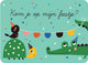Invitation : 6 cartes crocodile et tortue.