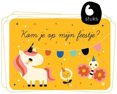 Invitation : 6 cartes licorne.