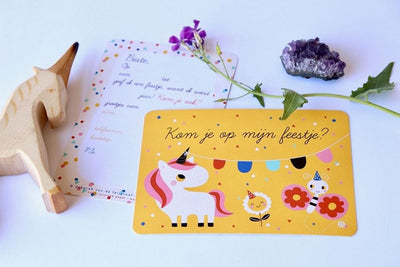 Invitation : 6 cartes licorne.