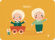 Bora bonjour carte postale bébé jumeaux. (5 secondes