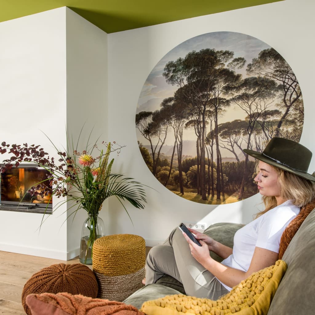 Wallart Wallart Wallow Circle Umbrella Pines en Italie 142,5 cm