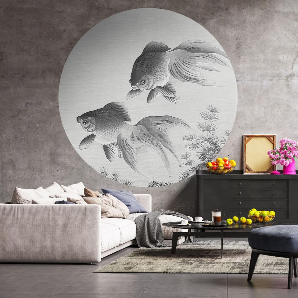 Wallart Wallart Wallow Circle deux poissons rouges 190 cm