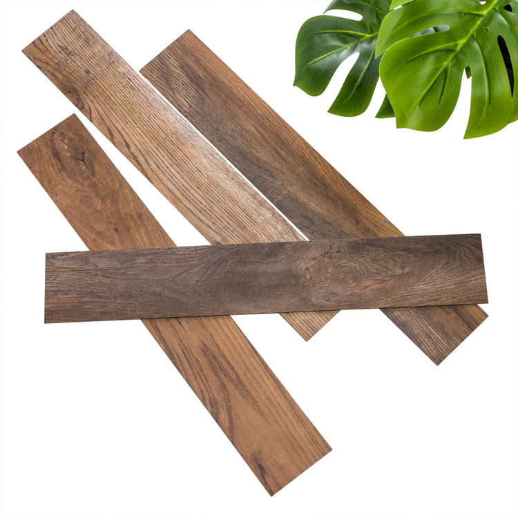 WALLART WALLART PLANKEN WOOD-Look Schuurhout Oak Oak Bruin