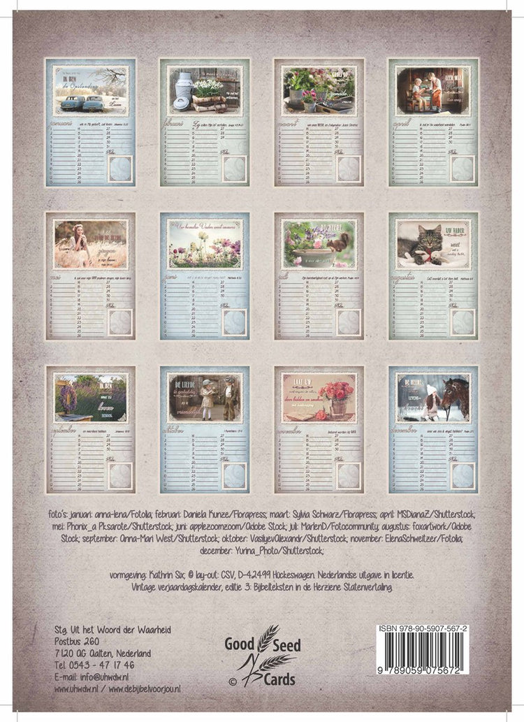 Calendrier d'anniversaire sans marque sans marque hsv vintage version 3