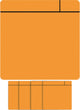 Scrum magnétique visuel Smit - 75x75mm - orange - 5 pièces