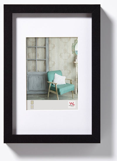 Walther Stockholm - cadre en bois mdf - format photo 18x24 cm - noir