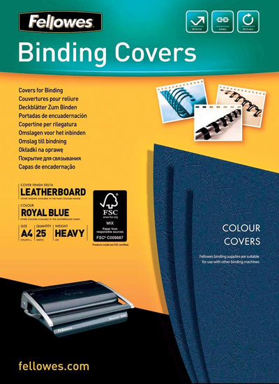 Couverture de reliure Fellowes 5373902 bleu pulpe